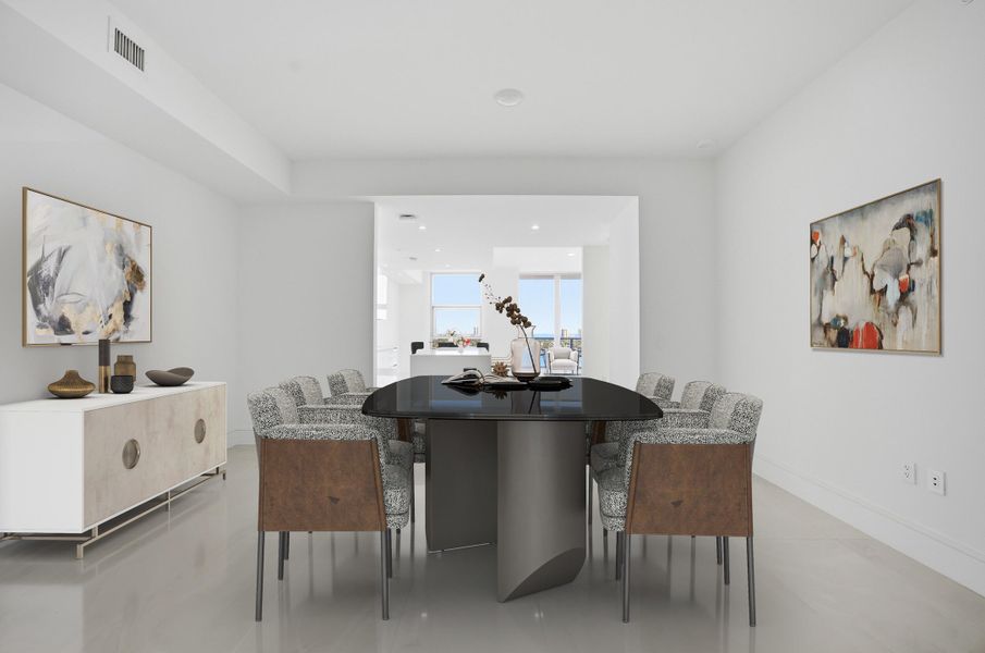 STAGED FORMA DINING AREA STAGED FORMA DINING AREA