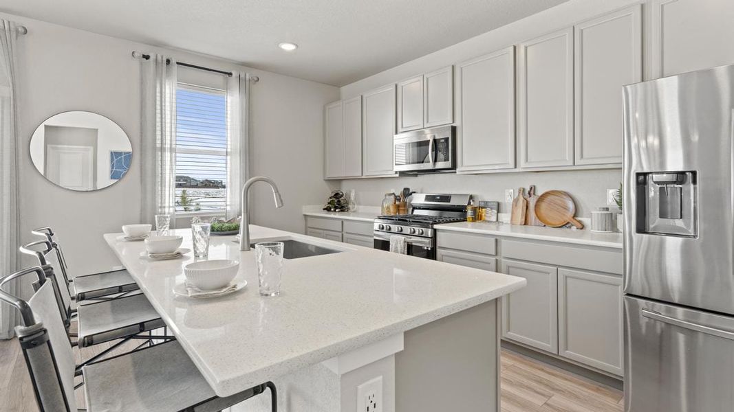 Representative furnished interior of a home built from the Elm by View Homes in Aspen Ranch, Fountain (Image 10).