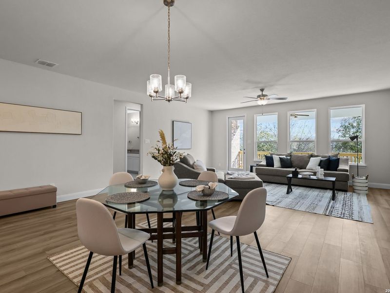 Furnished interior view inside a new home in Ladera, San Antonio (Image 29).