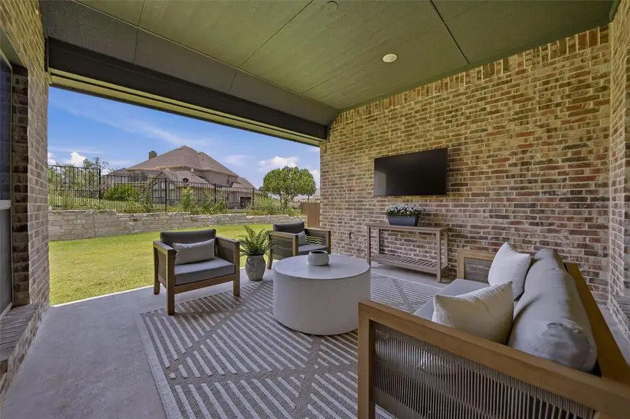 Exterior details and patio area of a home in , Benbrook (Image 4). Exterior details and patio area of a home in , Benbrook (Image 4).