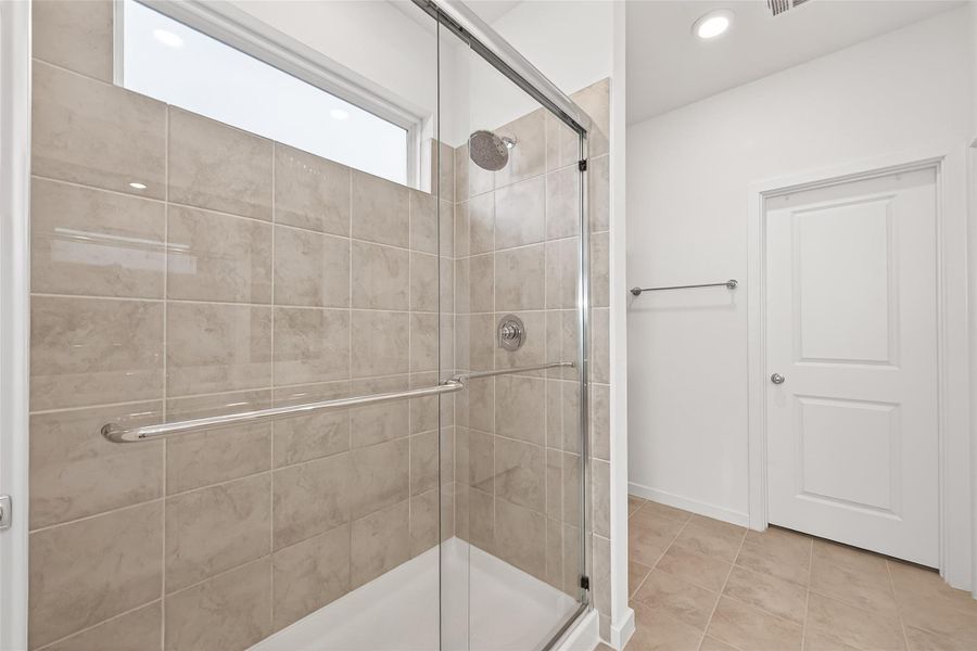 Glass enclosed shower