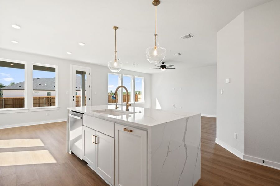 Furnished interior view inside a new home in Terrace Collection at Heritage, Dripping Springs (Image 9).