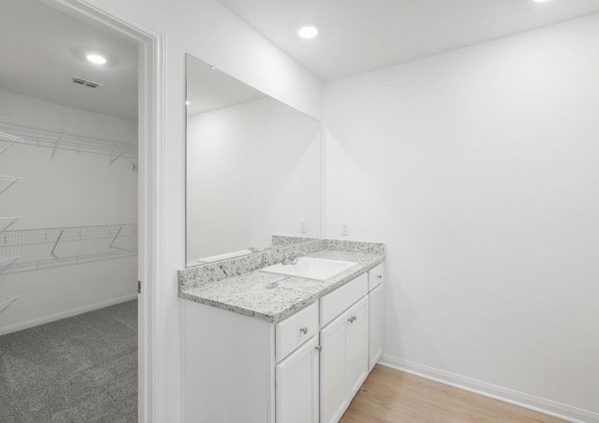 Granite vanity in master bathroom Granite vanity in master bathroom