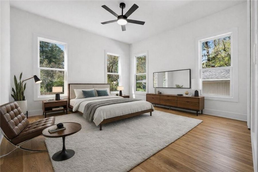 Furnished interior view inside a new home in , Atlanta (Image 45).