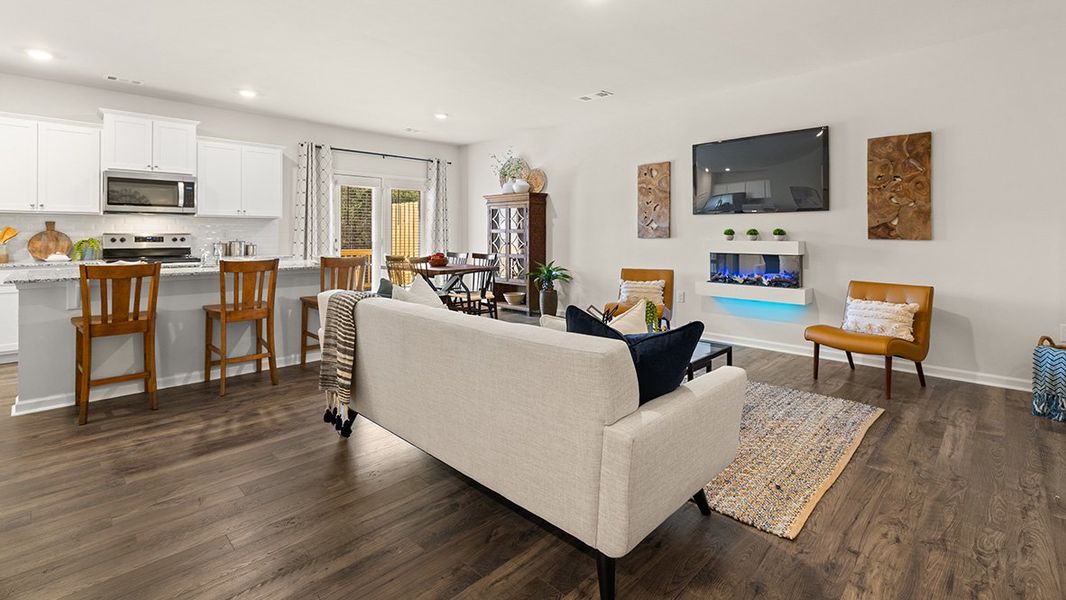 Furnished interior view inside a new home in Mountain Park, Dahlonega (Image 14). Furnished interior view inside a new home in Mountain Park, Dahlonega (Image 14).