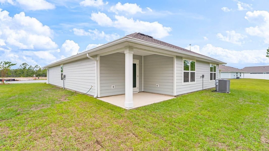 Exterior details and patio area of a home in Palmetto Bluff, Port Saint Joe (Image 3).