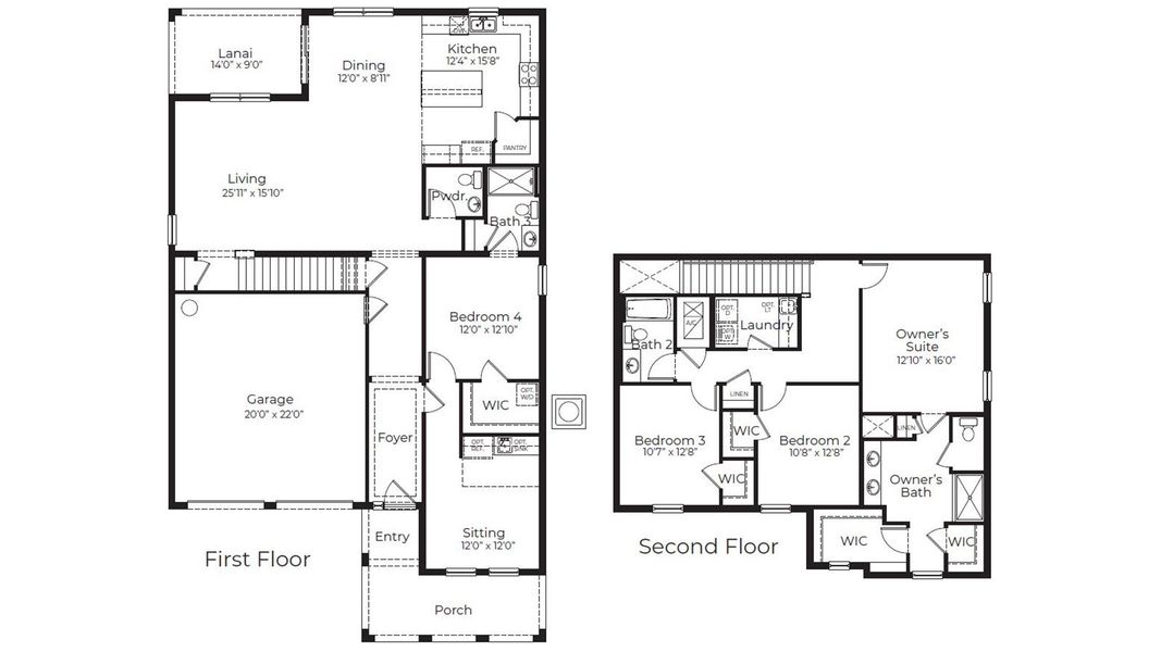 2D floor plan layout for the McGRAW by D.R. Horton in Timberwalk, Mount Dora, FL (Image 3). 2D floor plan layout for the McGRAW by D.R. Horton in Timberwalk, Mount Dora, FL (Image 3).