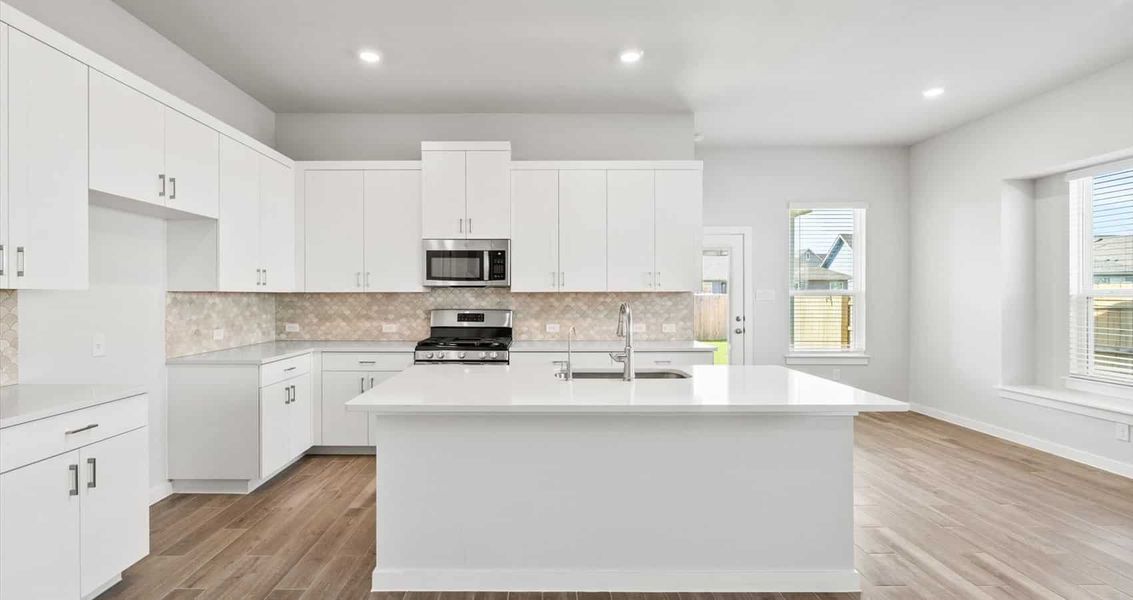 Furnished interior view inside a new home in Trace, San Marcos (Image 5).