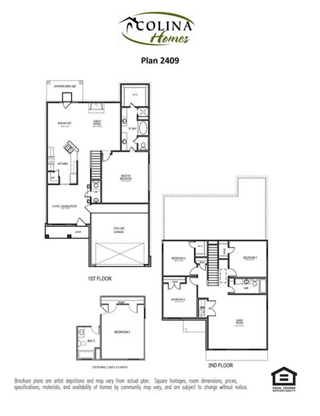 2D floor plan layout of this home in Mill Creek Trails, Magnolia, TX (Image 6).