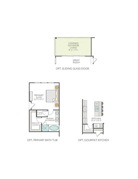 2D floor plan layout of this home in Arbor Collection at Lariat, Liberty Hill, TX (Image 4). 2D floor plan layout of this home in Arbor Collection at Lariat, Liberty Hill, TX (Image 4).