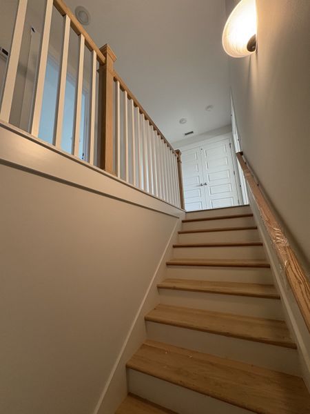 Stairs and upstairs hallway Stairs and upstairs hallway