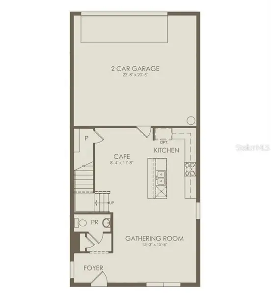 2D floor plan layout of this home in The Grow, Orlando, FL (Image 3).