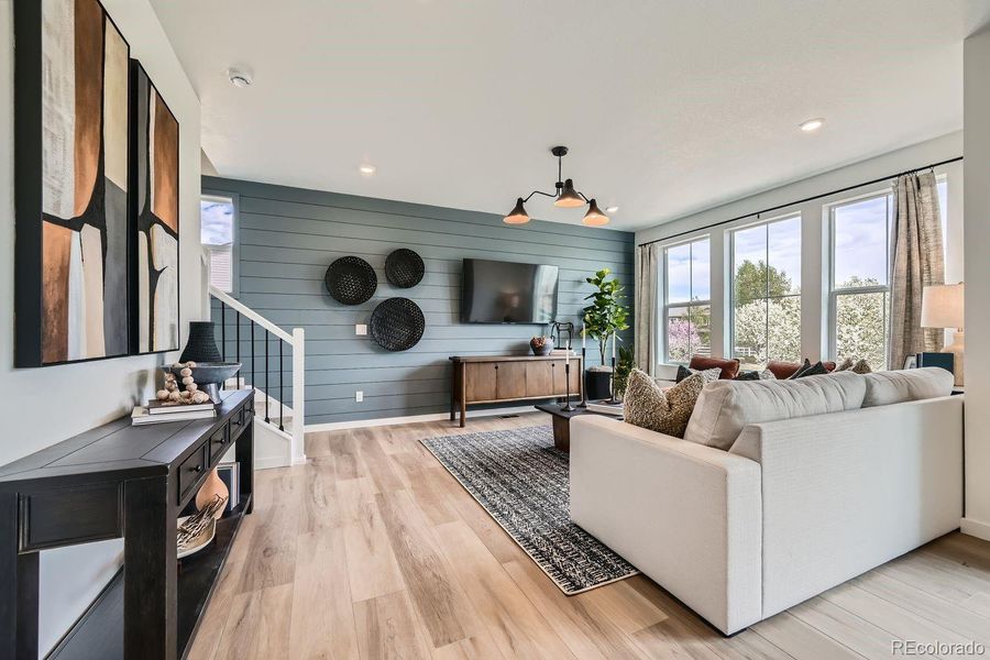 Furnished interior view inside a new home in Riano Ridge, Loveland (Image 12). Furnished interior view inside a new home in Riano Ridge, Loveland (Image 12).