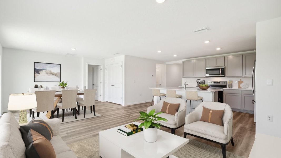 Representative furnished interior of a home built from the Archer by D.R. Horton in Brookside, Ruskin (Image 5).