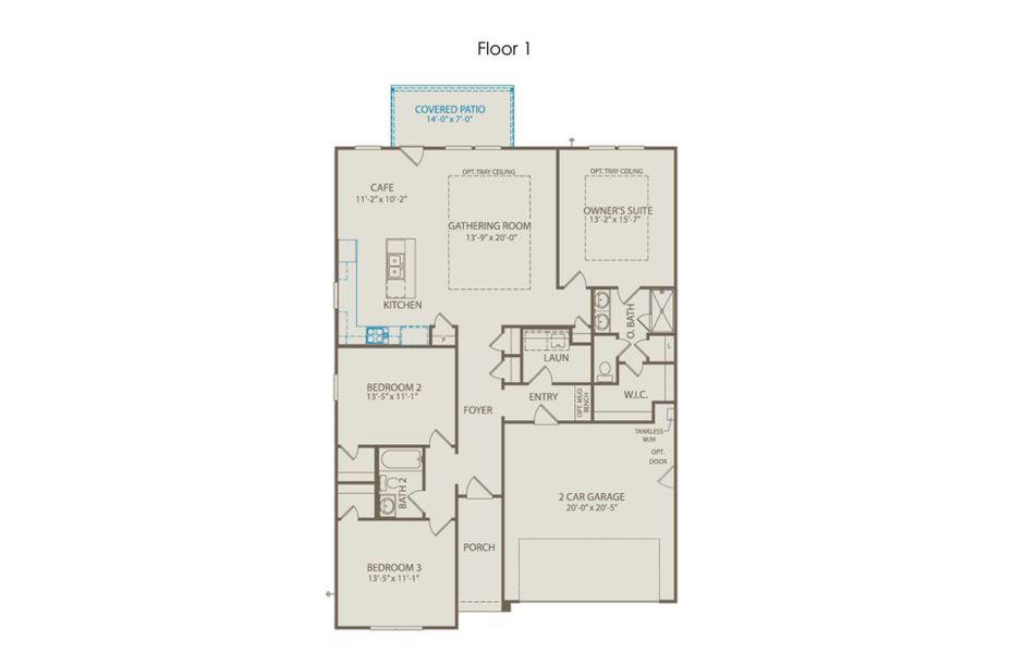 2D floor plan layout of this home in Anna Town Square, Anna, TX (Image 3). 2D floor plan layout of this home in Anna Town Square, Anna, TX (Image 3).