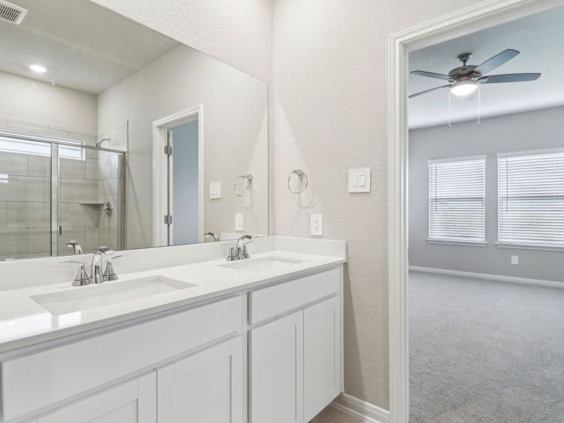 Furnished interior view inside a new home in Arcadia Ridge - Premier Series, San Antonio (Image 12). Furnished interior view inside a new home in Arcadia Ridge - Premier Series, San Antonio (Image 12).