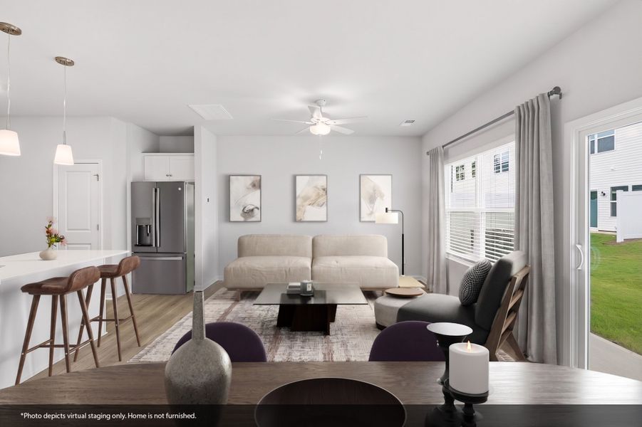 Furnished interior view inside a new home in Nichols Landing, Charlotte (Image 5).