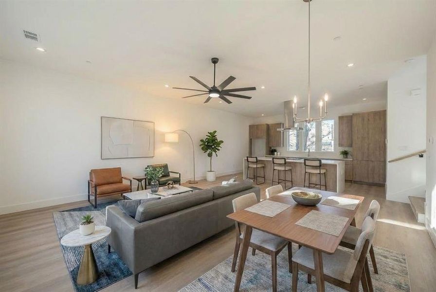 Furnished interior view inside a new home in , Dallas (Image 15).