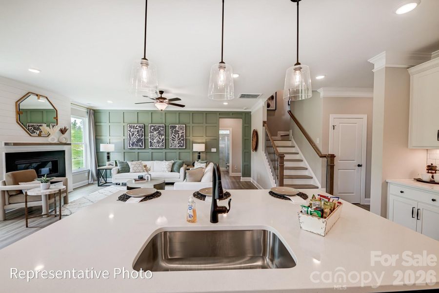 Furnished interior view inside a new home in Robinson Oaks, Gastonia (Image 28).
