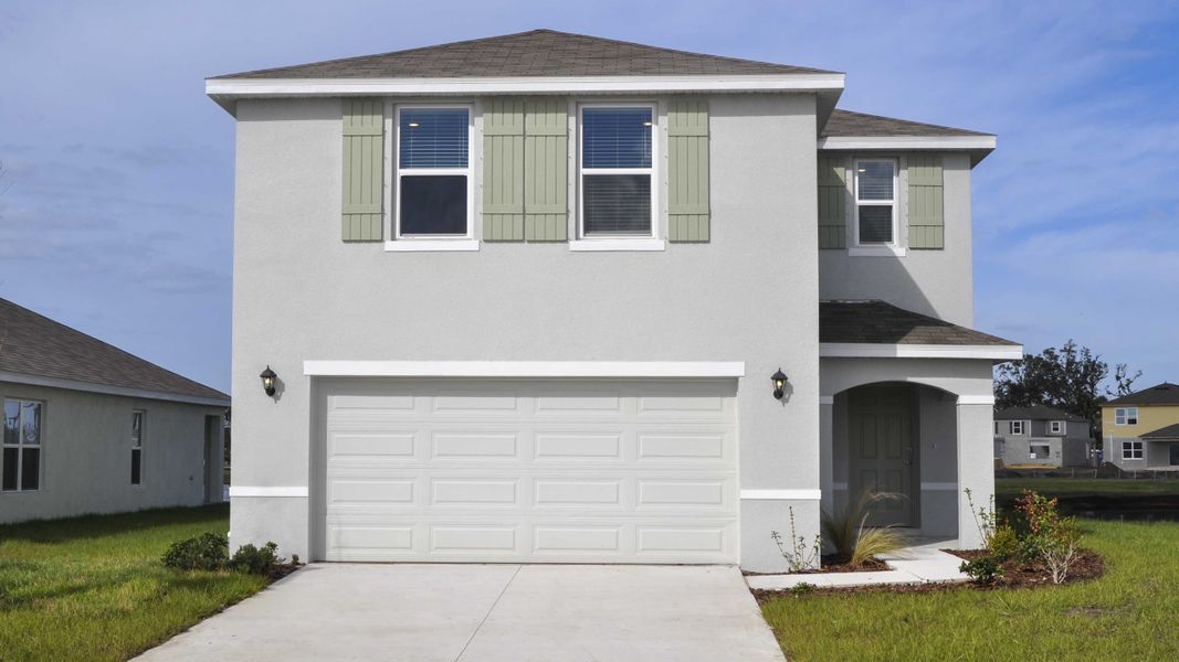 Representative exterior photo of a completed home built from the Elston by D.R. Horton in Star Farms at Lakewood Ranch, Bradenton, FL (Image 20). Representative exterior photo of a completed home built from the Elston by D.R. Horton in Star Farms at Lakewood Ranch, Bradenton, FL (Image 20).