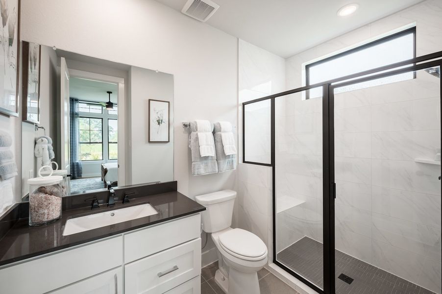 Representative furnished interior of a home built from the Meritage by Tri Pointe Homes in Legacy Grove, Montgomery (Image 83).