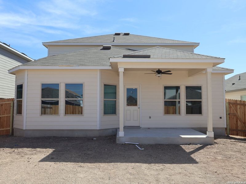 Exterior details and patio area of a home in Meadows at Clear Springs, New Braunfels (Image 28). Exterior details and patio area of a home in Meadows at Clear Springs, New Braunfels (Image 28).