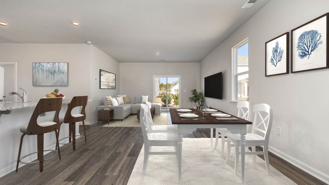 Furnished interior view inside a new home in Sandridge Park, Little River (Image 5).