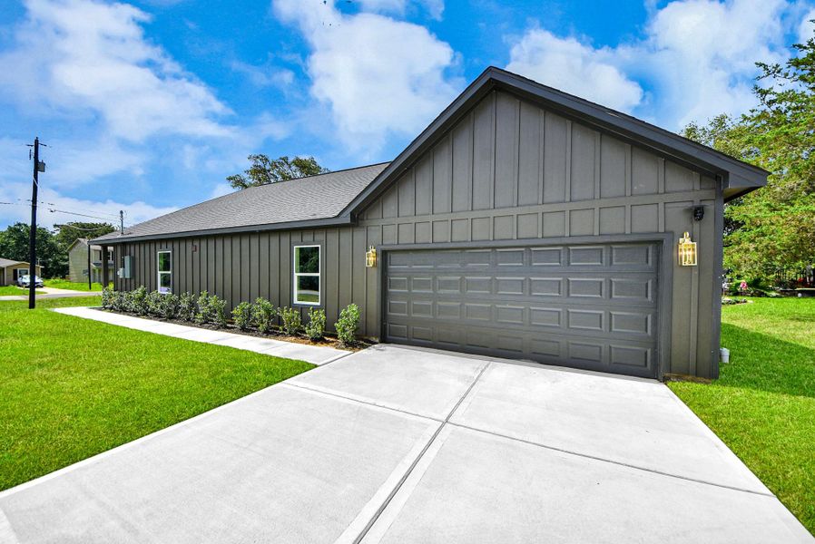 Front exterior of a new home in , Hempstead, TX, highlighting curb appeal (Image 2). Front exterior of a new home in , Hempstead, TX, highlighting curb appeal (Image 2).