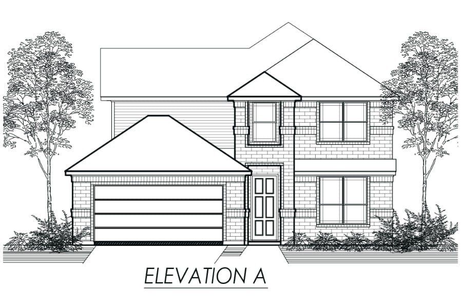 Representative rendering of the exterior for the The Tulip by Lillian Custom Homes (Image 16).