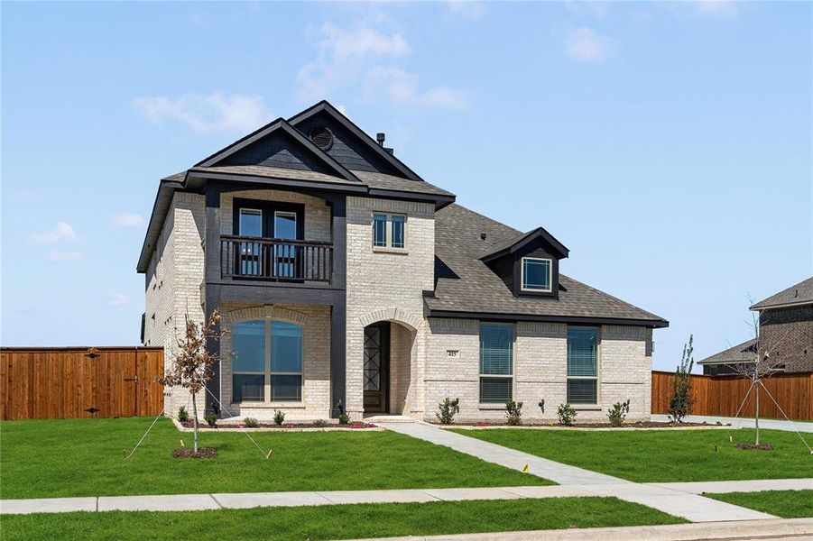 Front exterior of a new home in Glenbrook, Red Oak, TX, highlighting curb appeal (Image 21).