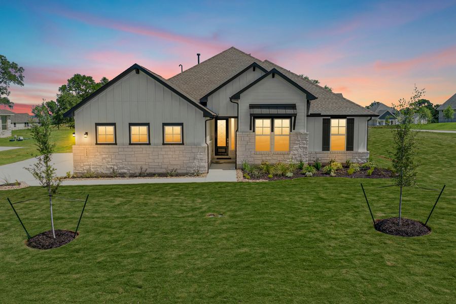 Representative exterior photo of a completed home built from the Fairfield by Scott Felder Homes in The Colony, Bastrop, TX (Image 5).