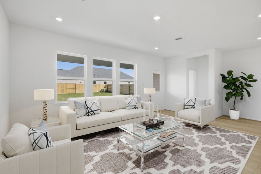 Representative furnished interior of a home built from the Barrett by Taylor Morrison in Bridge Creek 45s and 50s, Cypress (Image 12).