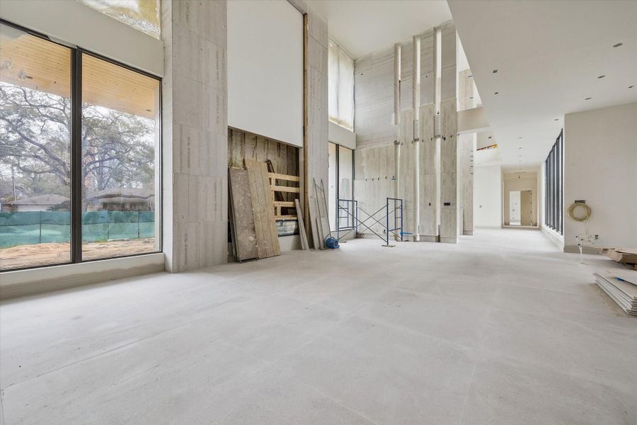 Living room in progress. Open-plan layouts creating a seamless flow.