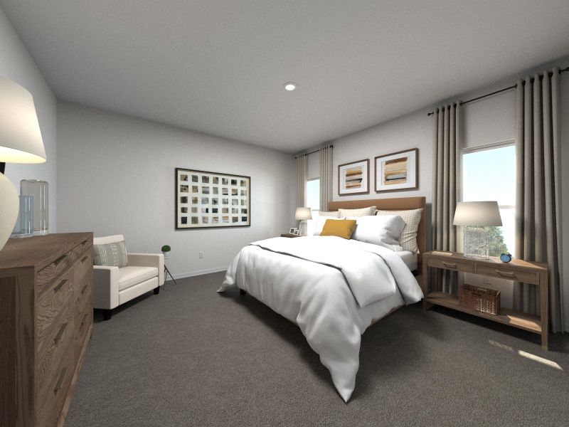 The primary suite offers a private retreat.