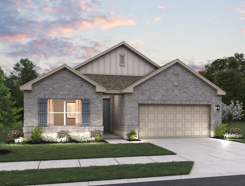 Representative exterior photo of a completed home built from the Hayes by Ashton Woods in Nopal Valley, San Antonio, TX (Image 17).