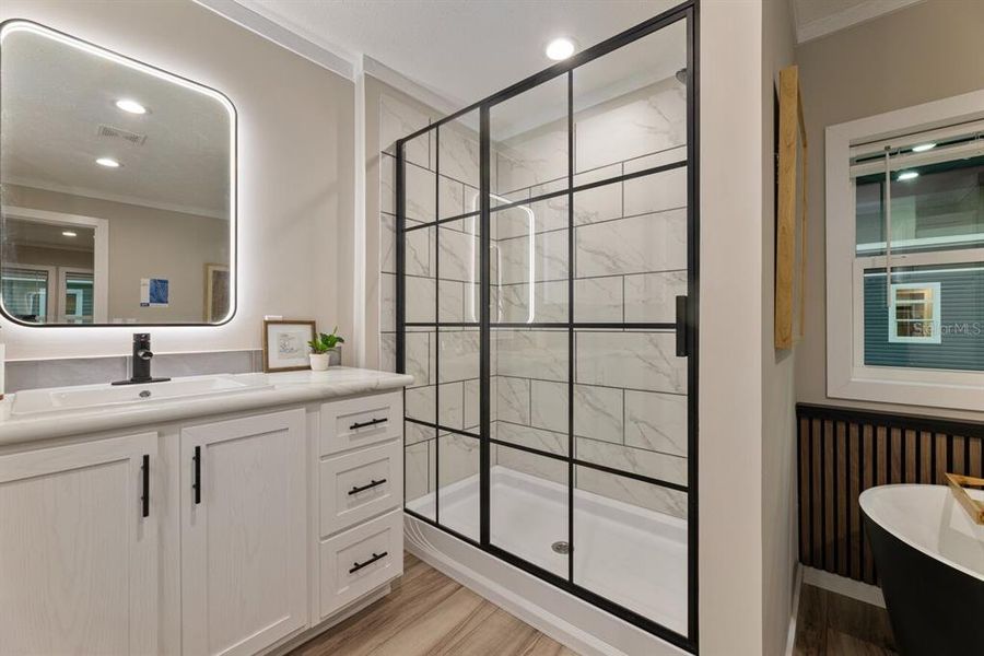 Furnished interior view inside a new home in , Okeechobee (Image 33).