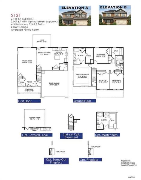 2D floor plan layout of this home in Tuscany Hills, Douglasville, GA (Image 1).