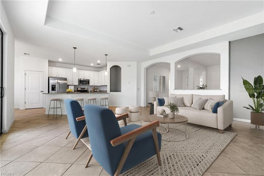 Furnished interior view inside a new home in , Fort Myers (Image 12).