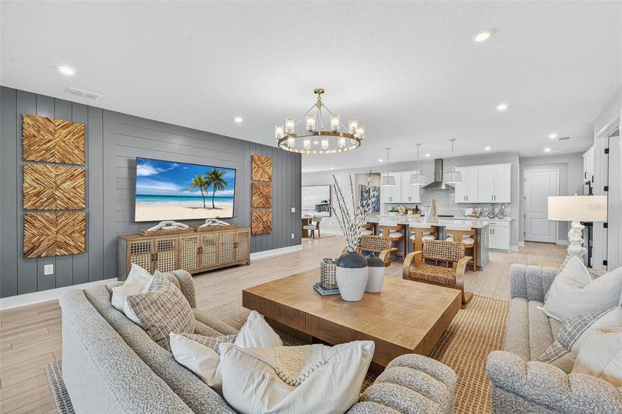 Furnished interior view inside a new home in Pasadena Ridge Master, Dade City (Image 18).