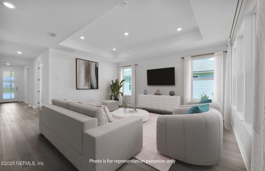 Furnished interior view inside a new home in Del Webb Saint Johns, St. Johns (Image 8). Furnished interior view inside a new home in Del Webb Saint Johns, St. Johns (Image 8).