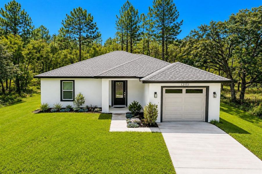 Front exterior of a new home in , Brooksville, FL, highlighting curb appeal (Image 1). Front exterior of a new home in , Brooksville, FL, highlighting curb appeal (Image 1).