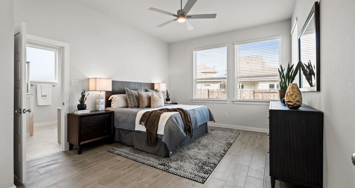 Furnished interior view inside a new home in Trace, San Marcos (Image 10).