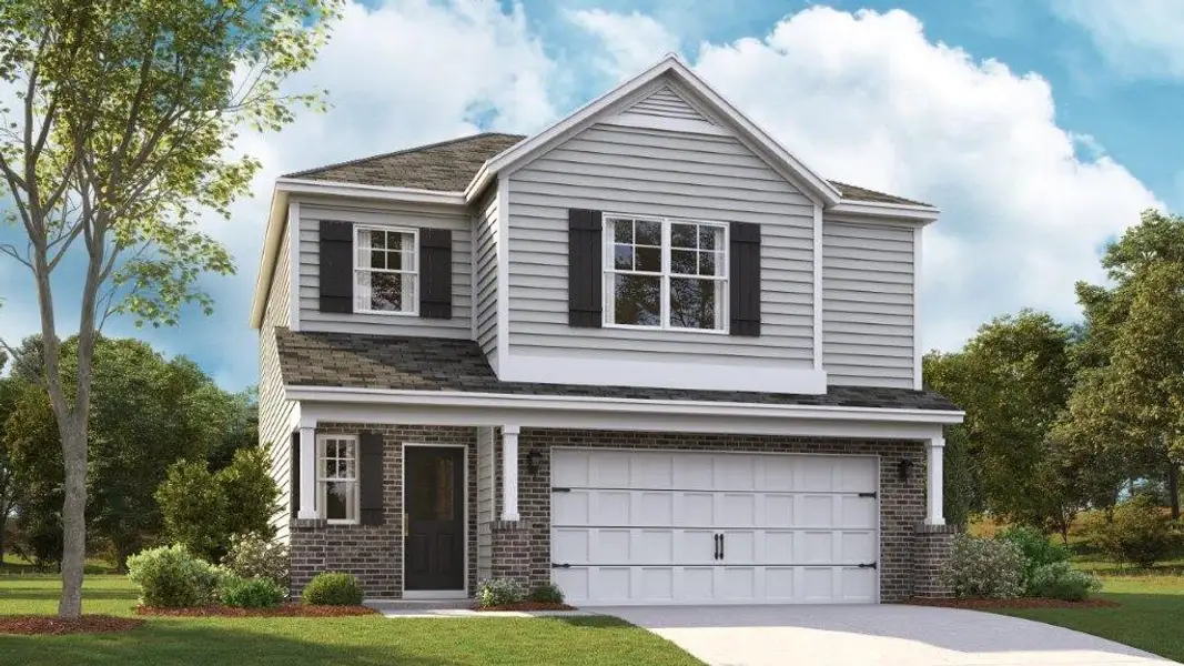 Representative exterior photo of a completed home built from the Darwin by D.R. Horton in Millstone Village, Morristown, TN (Image 23).