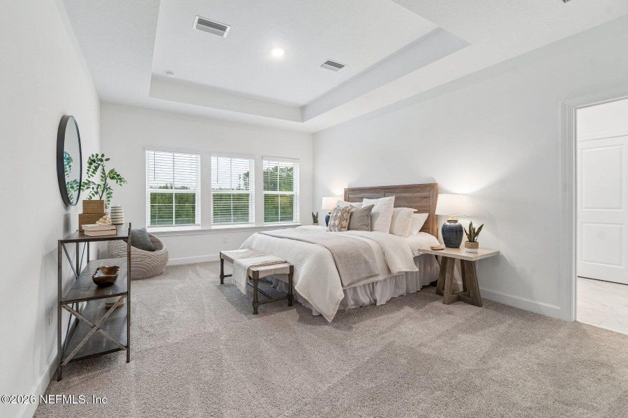 Furnished interior view inside a new home in Westerly Park at Wildlight - Courtyard Collection, Yulee (Image 18).