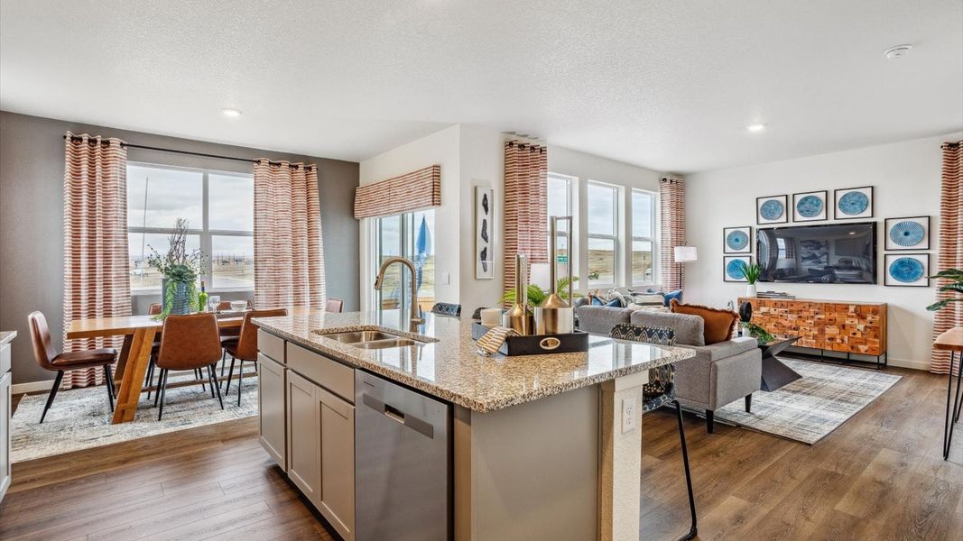 Furnished interior view inside a new home in The Ridge at Lorson Ranch, Colorado Springs (Image 6). Furnished interior view inside a new home in The Ridge at Lorson Ranch, Colorado Springs (Image 6).