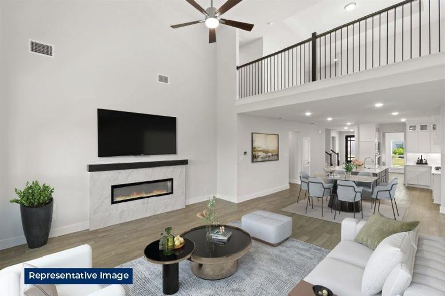 Furnished interior view inside a new home in Villages of Creekwood, Frisco (Image 15).