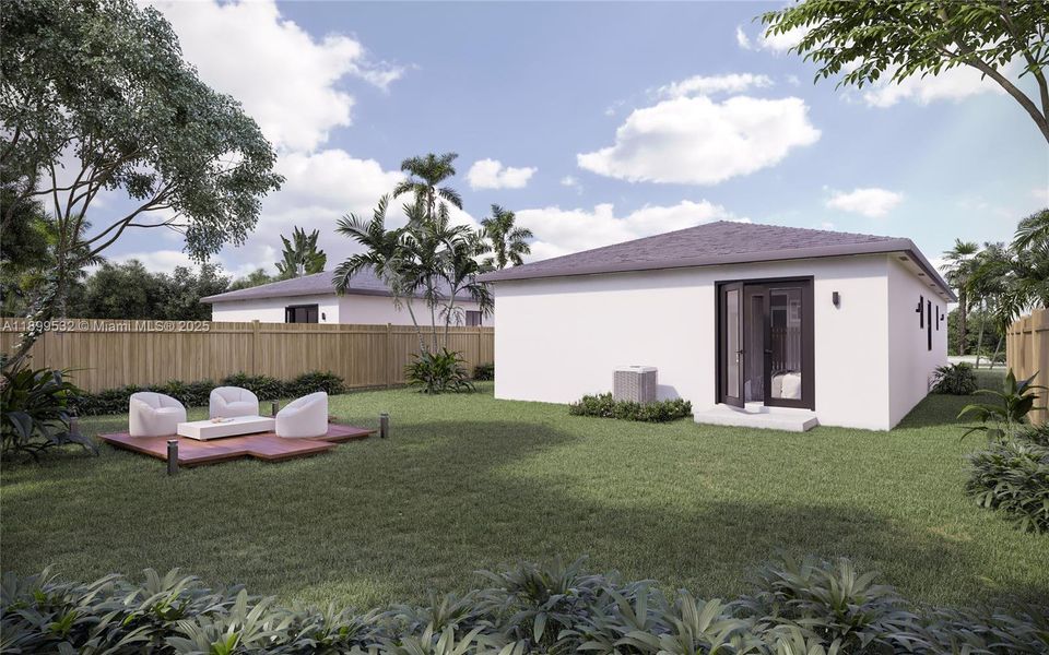Front exterior of a new home in , Miami, FL, highlighting curb appeal (Image 1). Front exterior of a new home in , Miami, FL, highlighting curb appeal (Image 1).