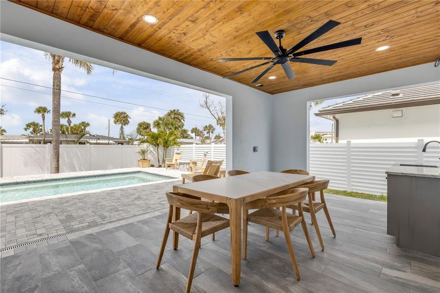 Exterior details and patio area of a home in , New Smyrna Beach (Image 52).