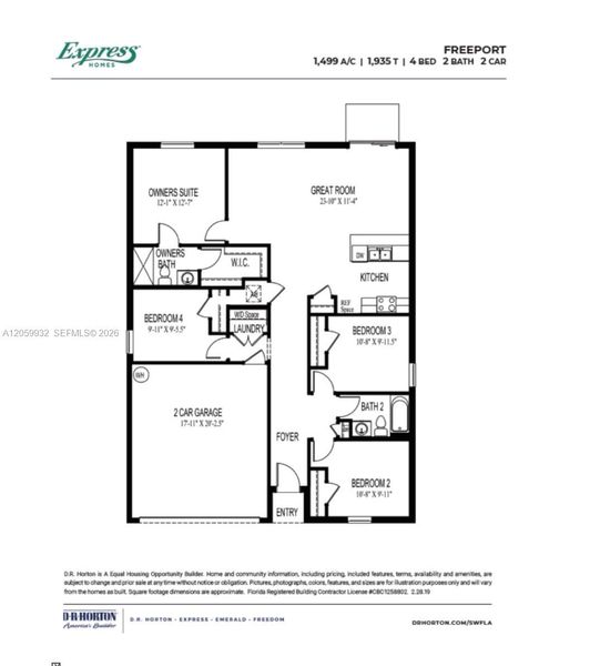 2D floor plan layout of this home in , Labelle, FL (Image 4).