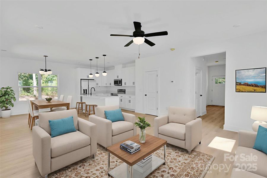 Living room/ Kitchen - Virtual Staging